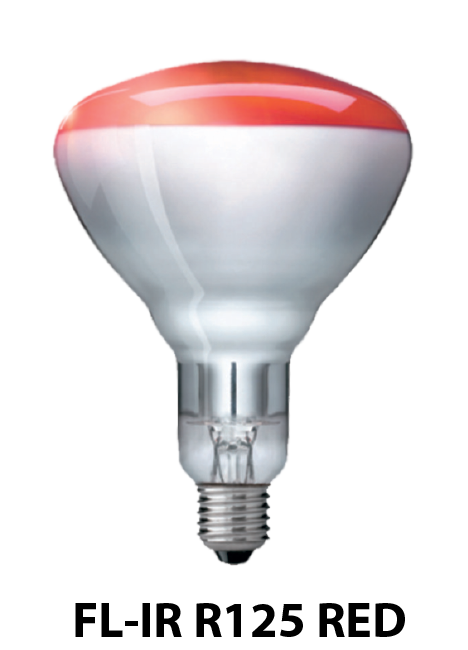Инфракрасные лампы накаливания FL-IR R125 RED / CLEAR